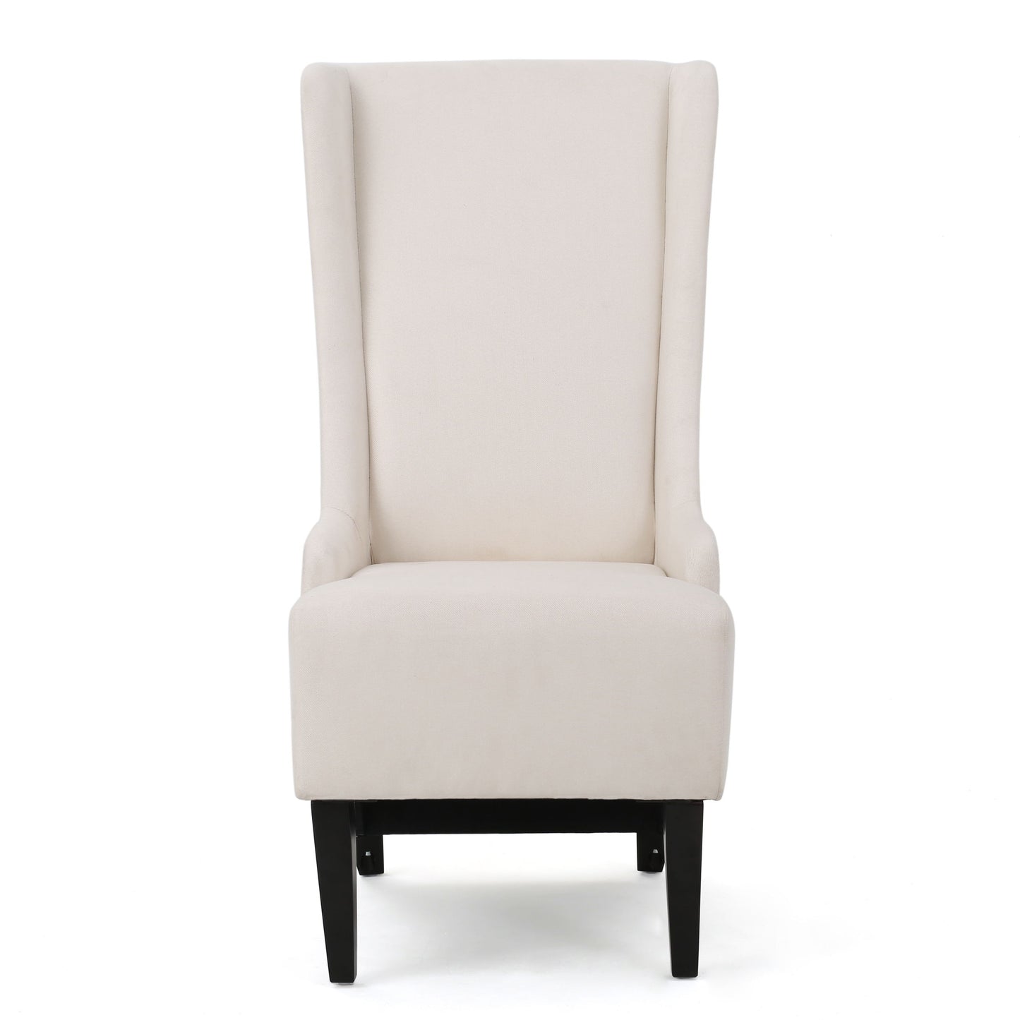 Alight - Upholstered Dining Chair With High Back And Birch Wood Legs - Beige