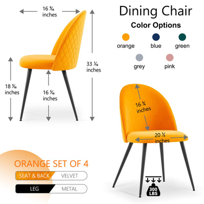 Dining Side Chairs (Set of 4) - Orange
