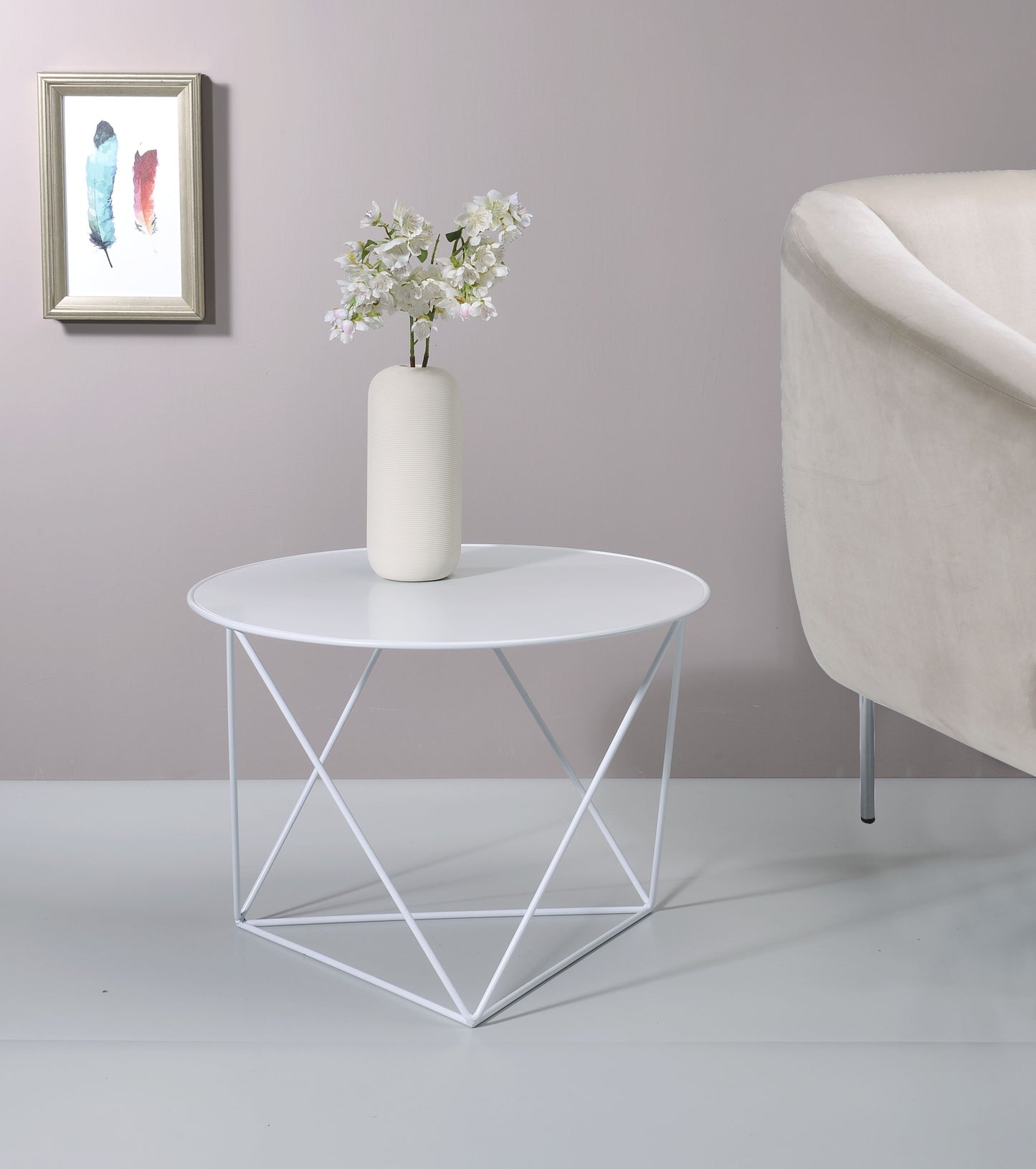 Epidia - Display & Utility Accent Table - White