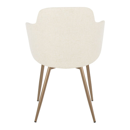 Boyne - Contemporary Chair (Set of 2) - Antique Copper / Cream