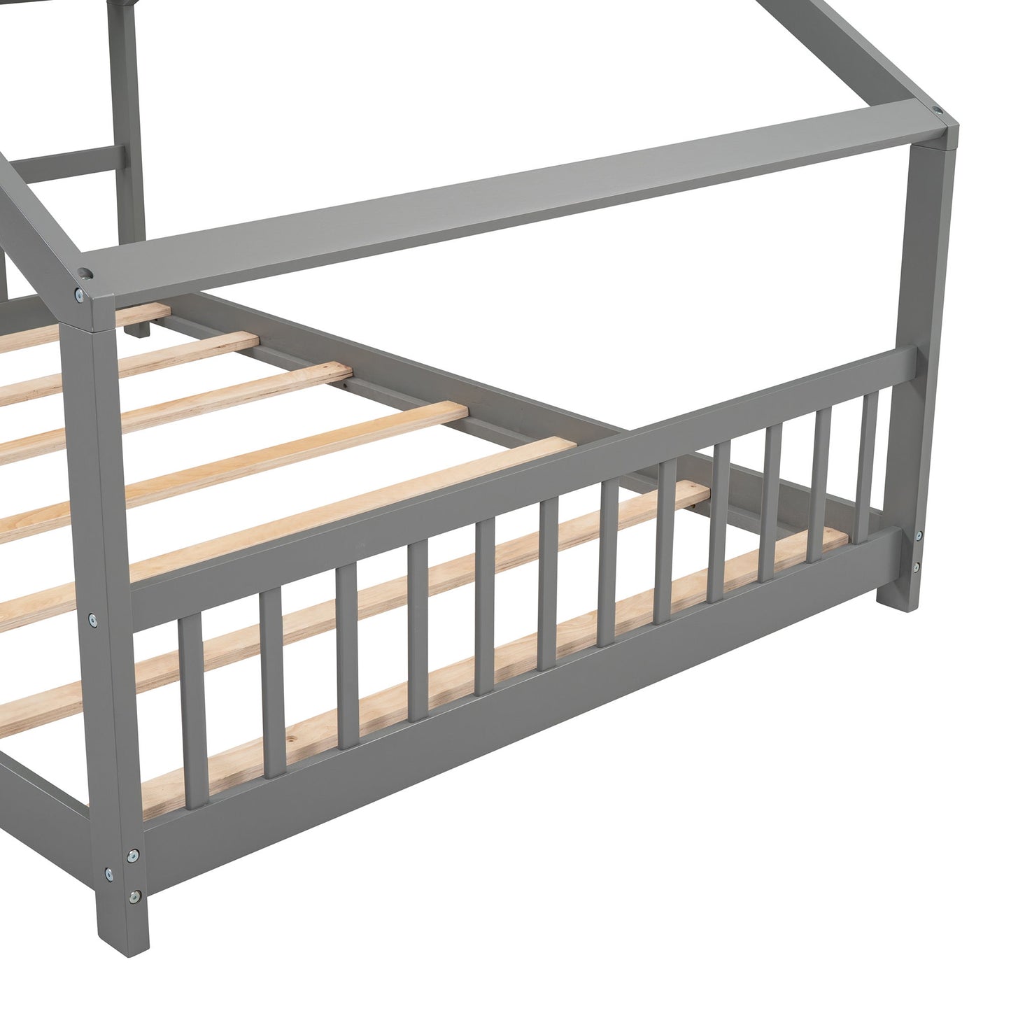 Full Size Playhouse Design Bed - Gray