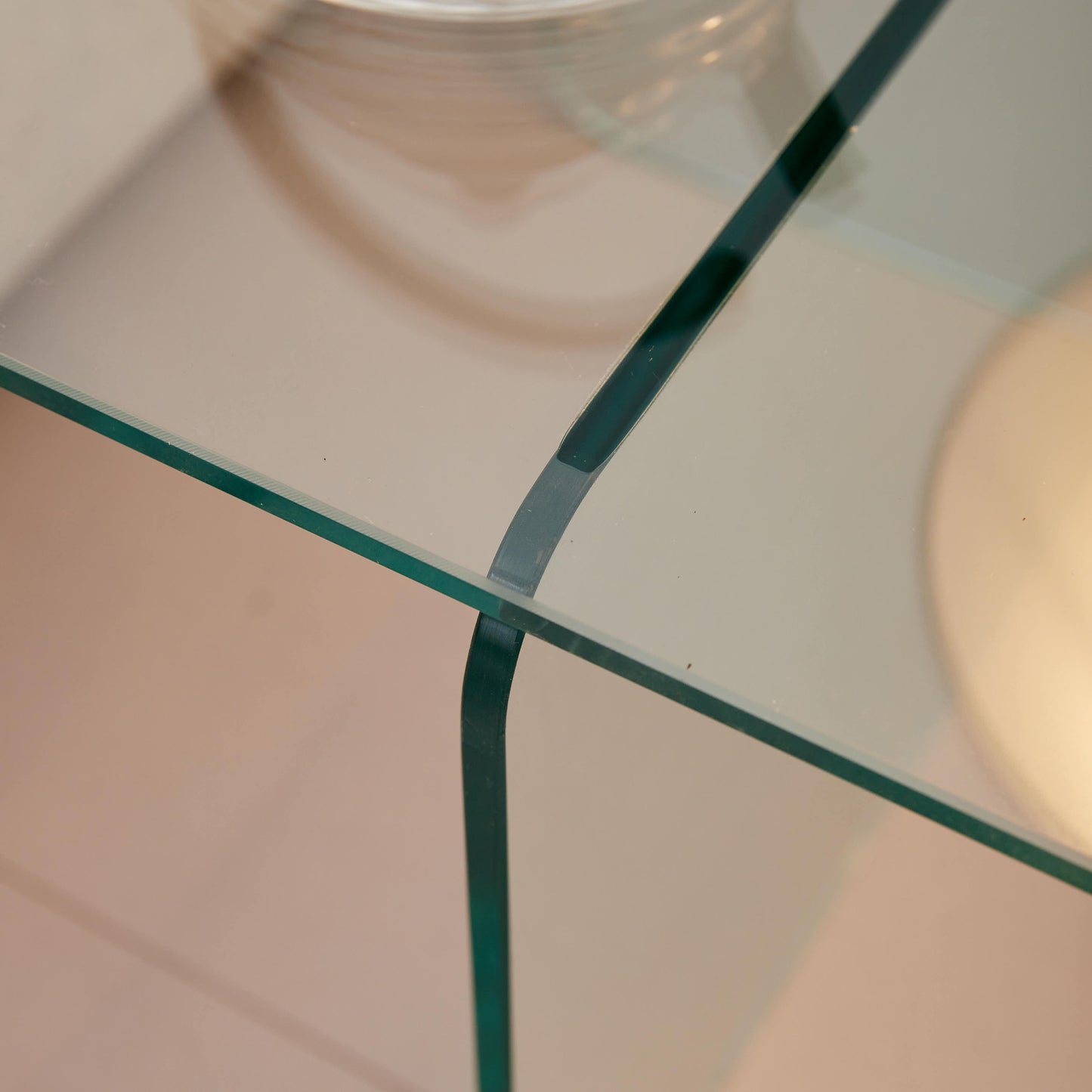 Modern Tempered Clear Glass Sidetable Small Tea Stand - Transparent Glass