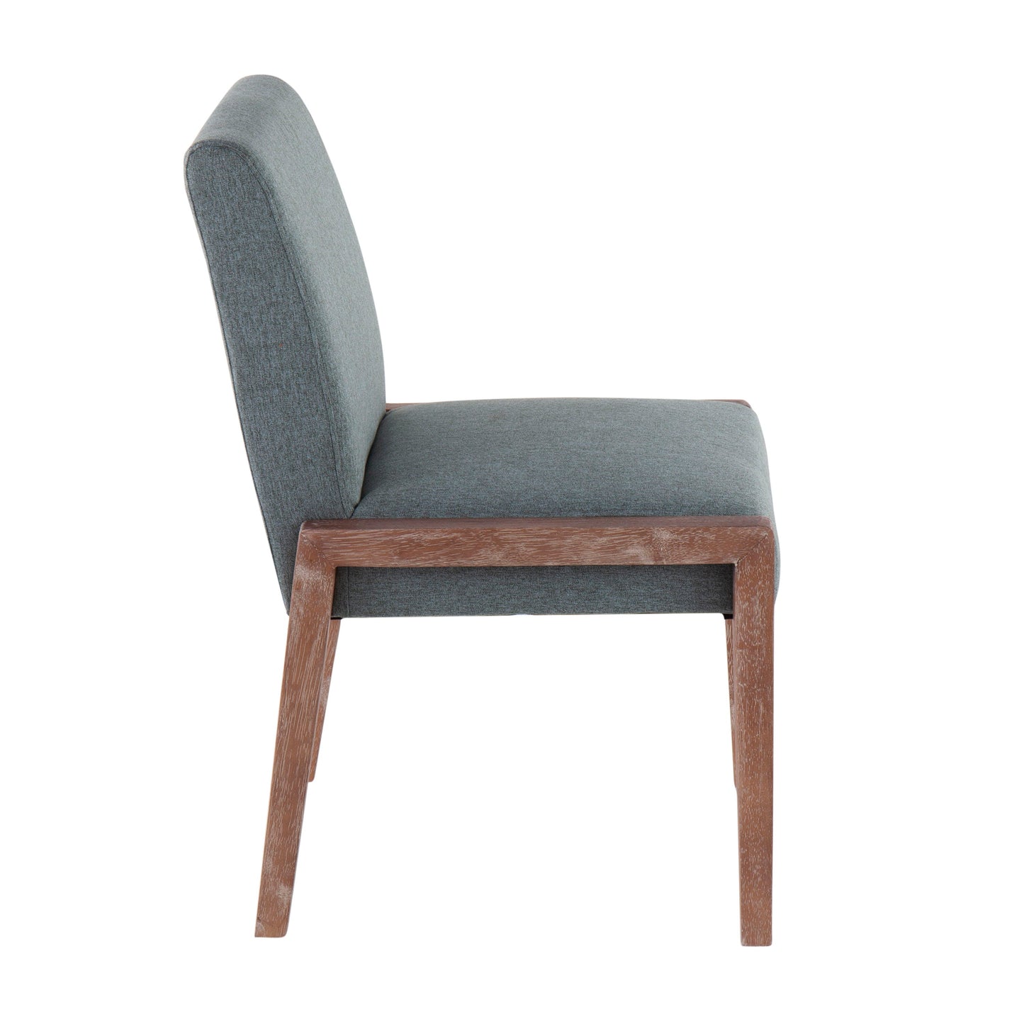 Carmen - Contemporary Chair (Set of 2) - White Washed / Teal