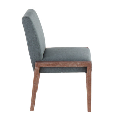 Carmen - Contemporary Chair (Set of 2) - White Washed / Teal