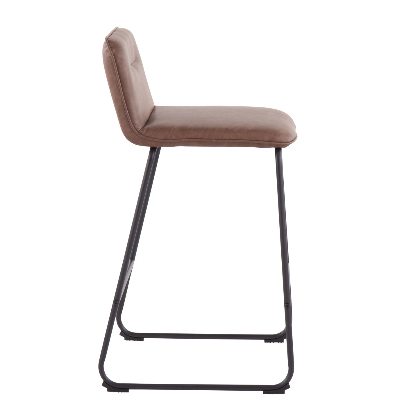 Casper - Fixed Height Contemporary Counter Stool (Set of 2) - Black / Espresso