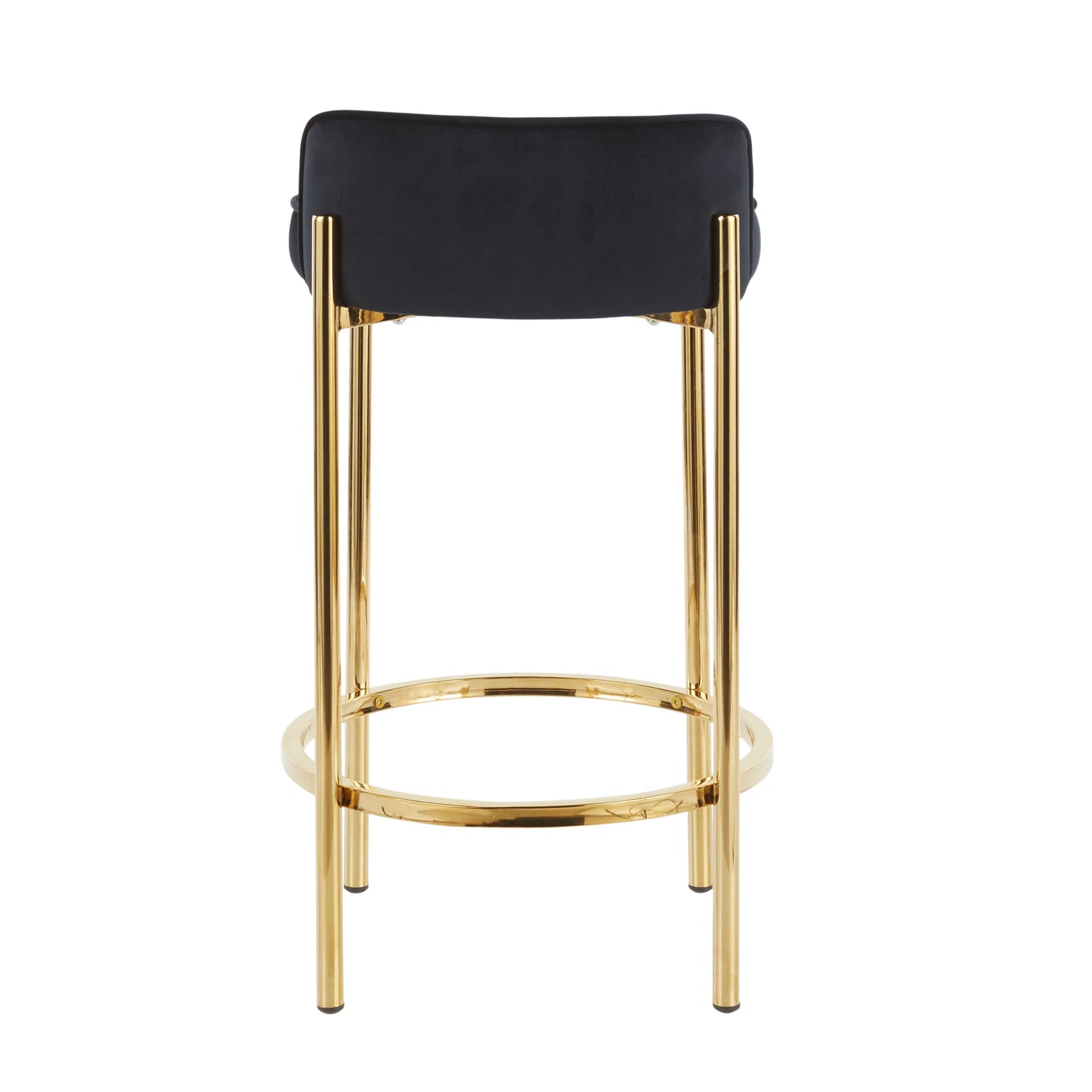 Chloe - Contemporary Counter Stool (Set of 2) - Gold / Black