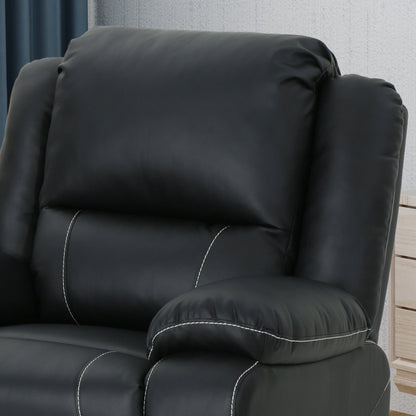 Wide Manual Swivel Standard Recliner - Black
