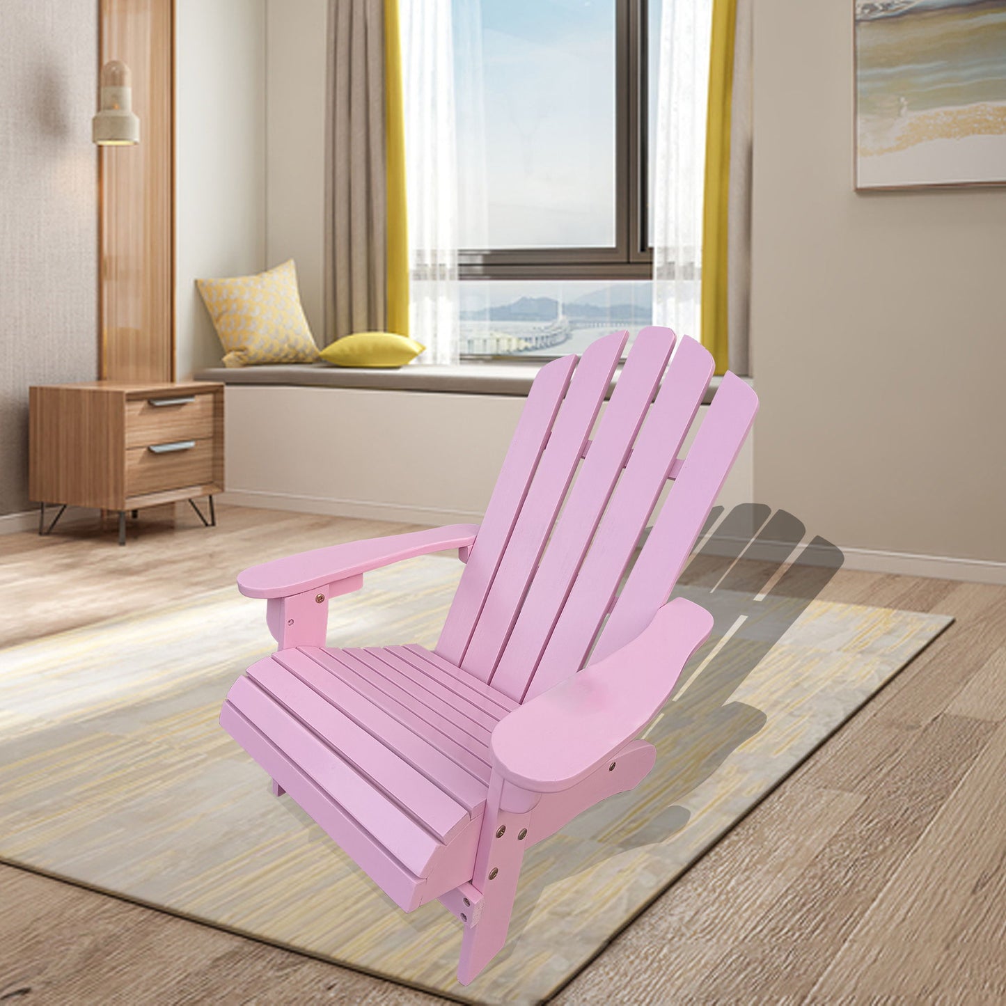 Outdoor Or Indoor Children Adirondack Chair - Pink