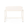 Outdoor Side Table With Metal Frame - White