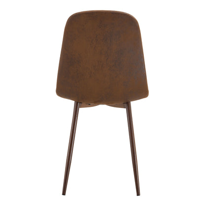 (Set of 4) Backrest AndTransfer Legs Chairs Adding A Touch Of Elegance To Minimalist And Scandinavian Style Homes - Walnut