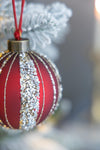 Christmas Ball Ornaments, Decorative Hanging Ball Christmas Tree Ornaments For Holiday Decorations (Set of 12) - Red