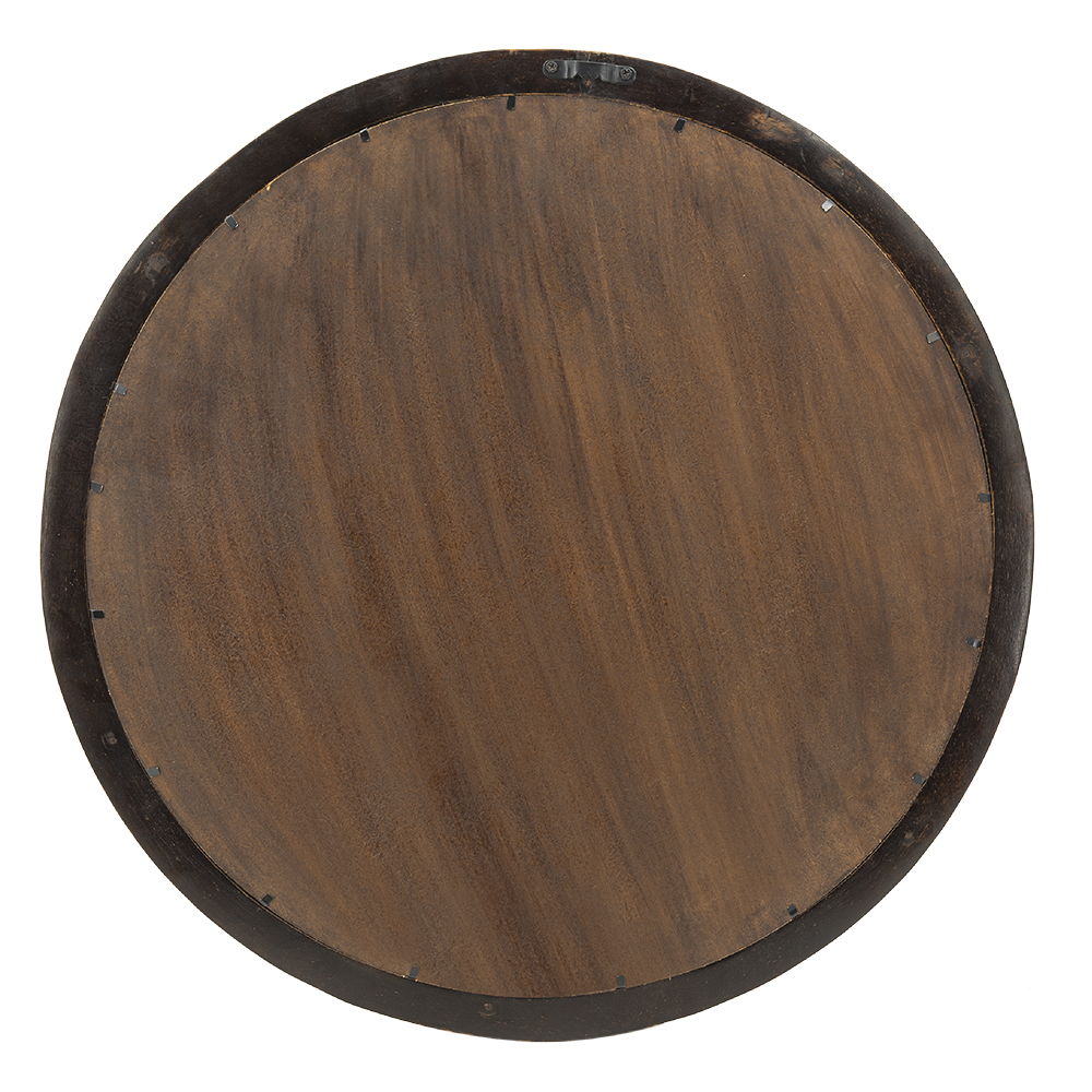 Transitional Decor Style Mango Wood Wall Mirror Wall Decor With Frame Of Solid Mango Wood For Bathroom, Entryway Console Lean Against Wall - Dark Brown