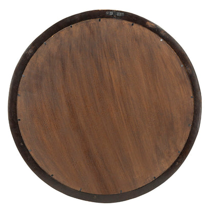 Transitional Decor Style Mango Wood Wall Mirror Wall Decor With Frame Of Solid Mango Wood For Bathroom, Entryway Console Lean Against Wall - Dark Brown