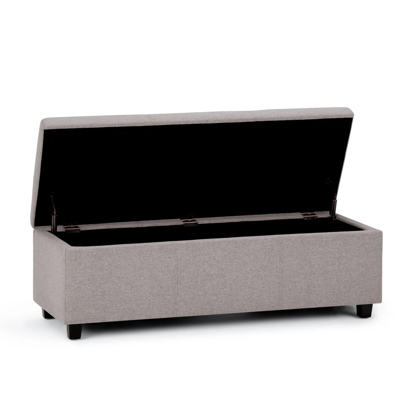 Avalon - Storage Ottoman Bench - Cloud Gray