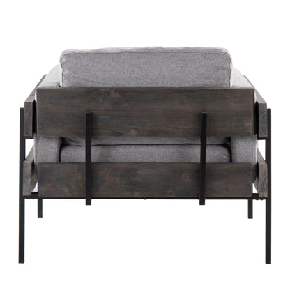 Kari - Farmhouse Chair - Black / Gray / Light Gray