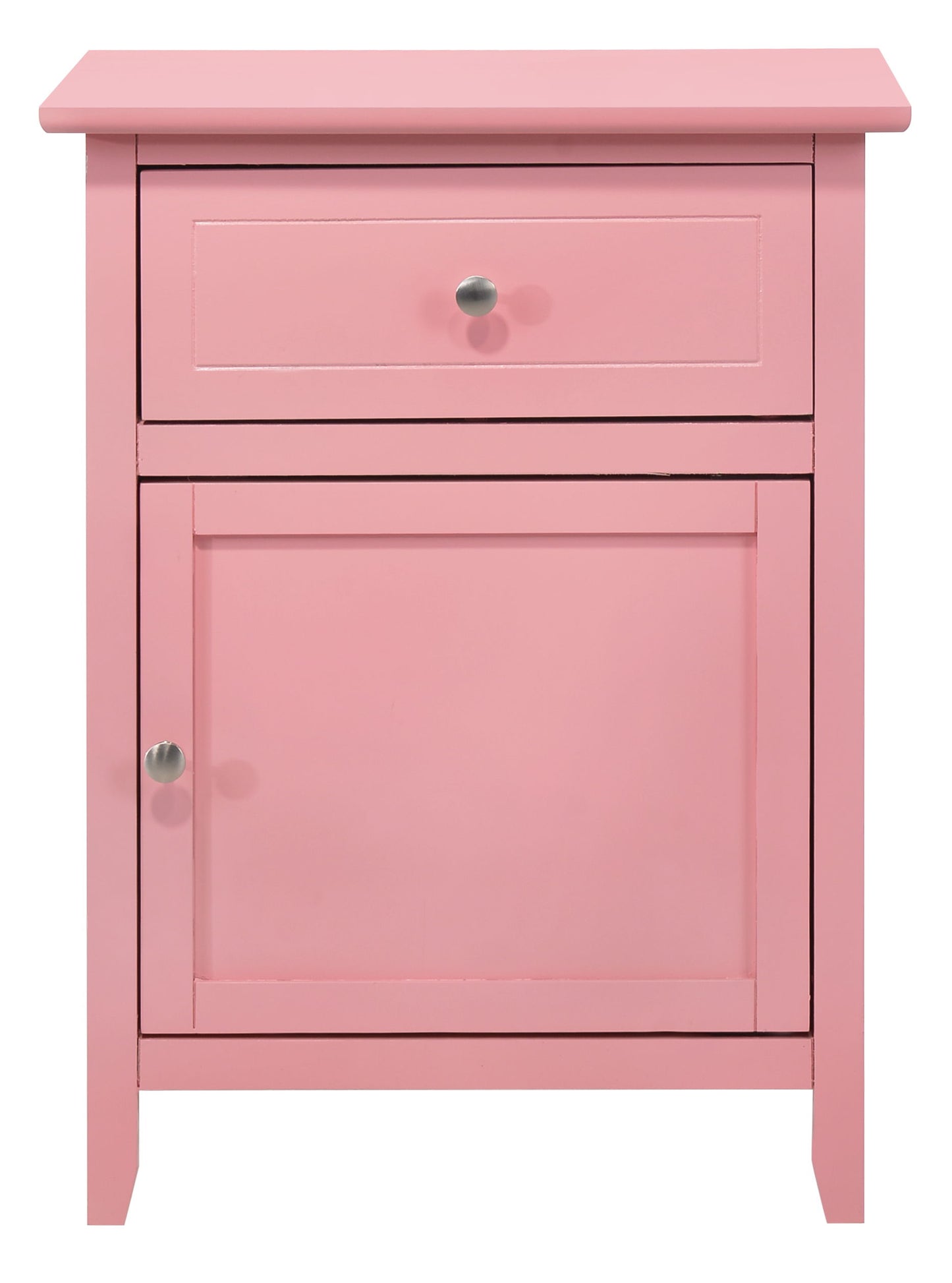 Chic Transitional Nightstand - Pink