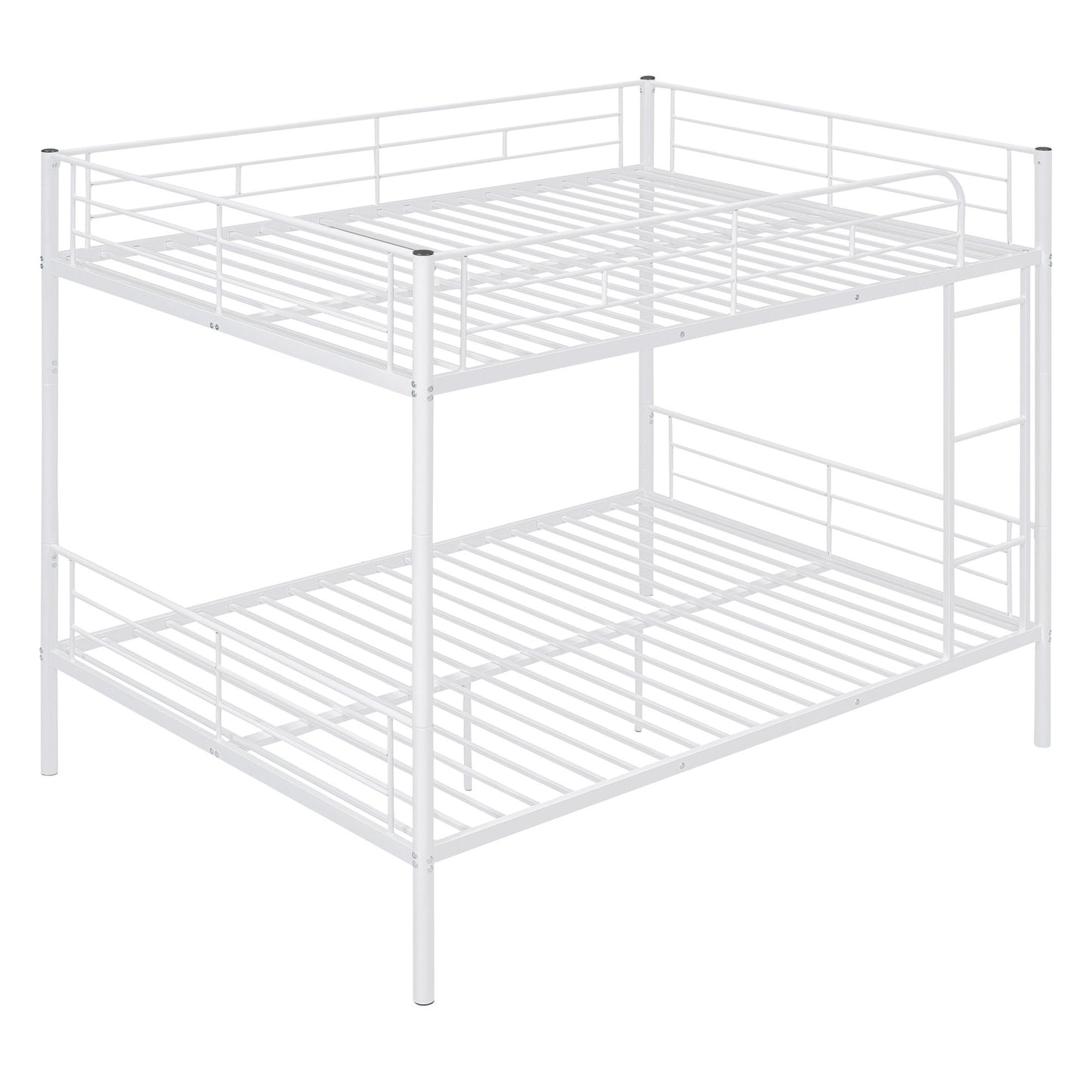 Full Over Full Metal Bunk Bed - White