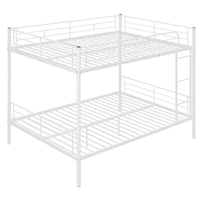 Full Over Full Metal Bunk Bed - White