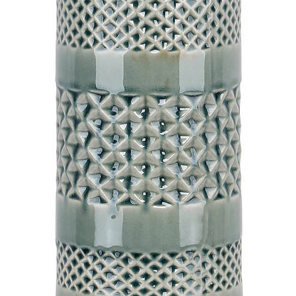 Casa - Contemporary Table Lamp (Set of 2) - Sage Green Crackle / Polished Nickel / White