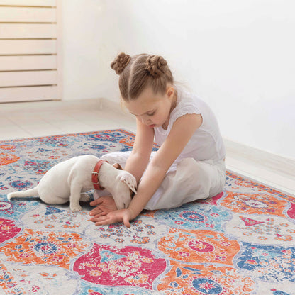 Maval - 2' X 3' Washable Area Rug - Cream