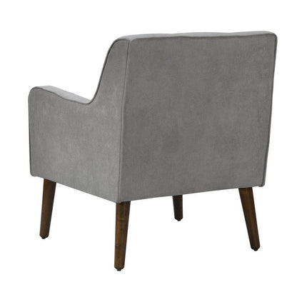 Ryder - Mid Century Modern Woven Fabric Tufted Armchair - Steel Gray