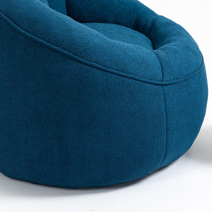 Bedding Bean Bag Sofa Chair High Pressure Foam Bean Bag Chair Adult Material With Padded Foam Padding Compressed Bean Bag With Footrest - Blue