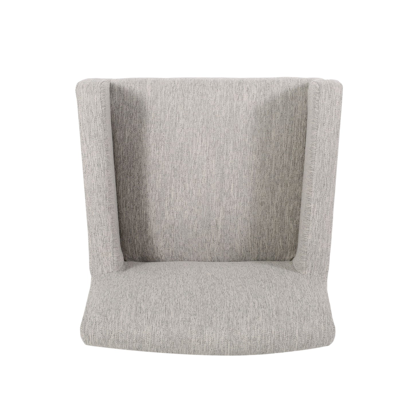 Charmed Upholstered Counter Stool With H Frame Base And Round Arms - Light Gray