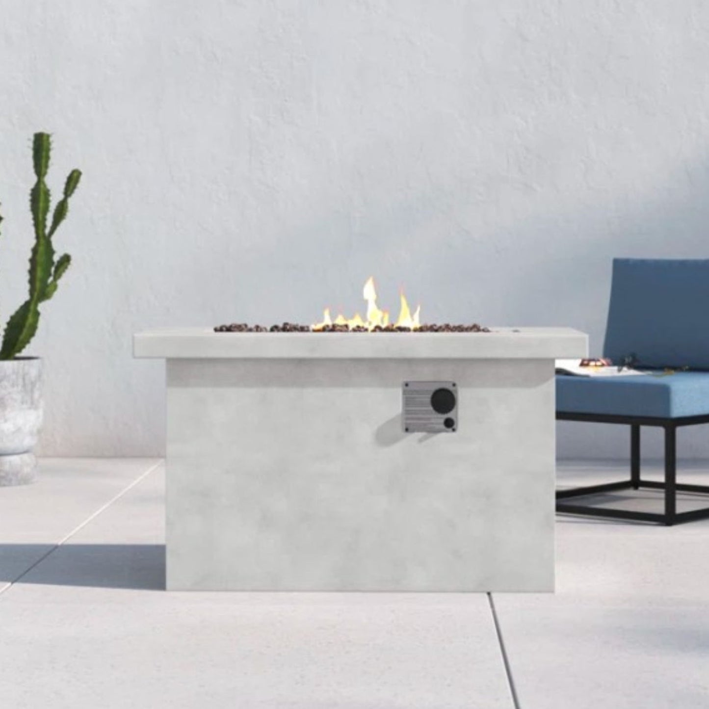 Propane / Gas Outdoor Fire Pit Table - Gray