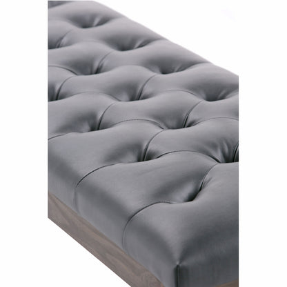Waverly - Tufted Ottoman Bench - Slate Gray