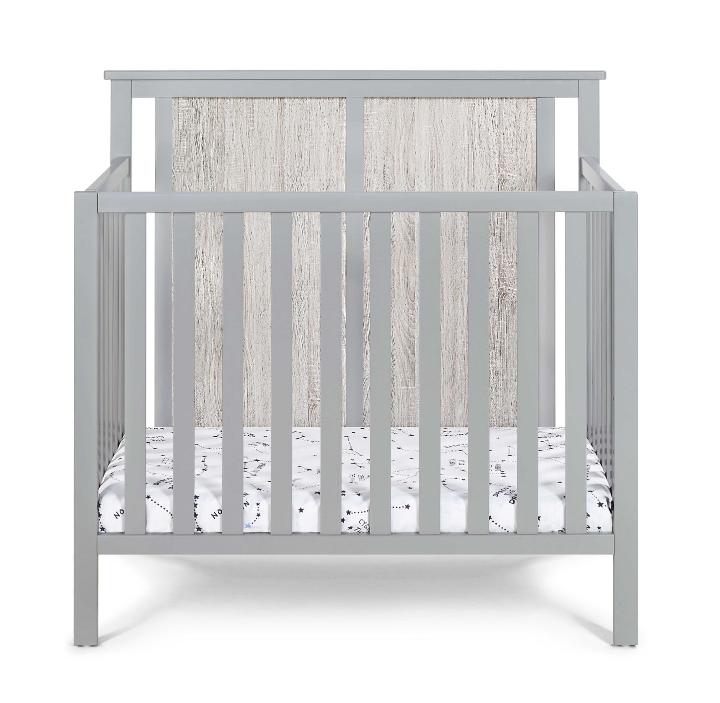 Connelly - Mini Crib With Mattress Pad - Gray, Rockport Gray