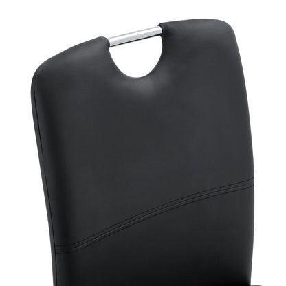 (Set of 4) Thickened Dining Chairs With Built In Spring Packages And Ergonomic Design Perfectly Blending Comfort And Elegance - Black