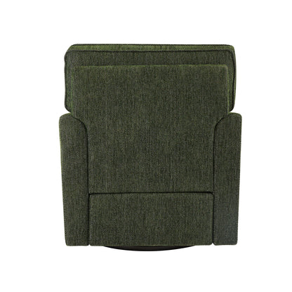 360ÔøΩÔøΩ Swivel Chair Accent Barrel Armchair With Side Pockets, Chenille Upholstery, Compact Size - Green