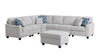 Leo - 7 Piece Modular L-Shape Sectional Sofa And Ottoman - Light Gray