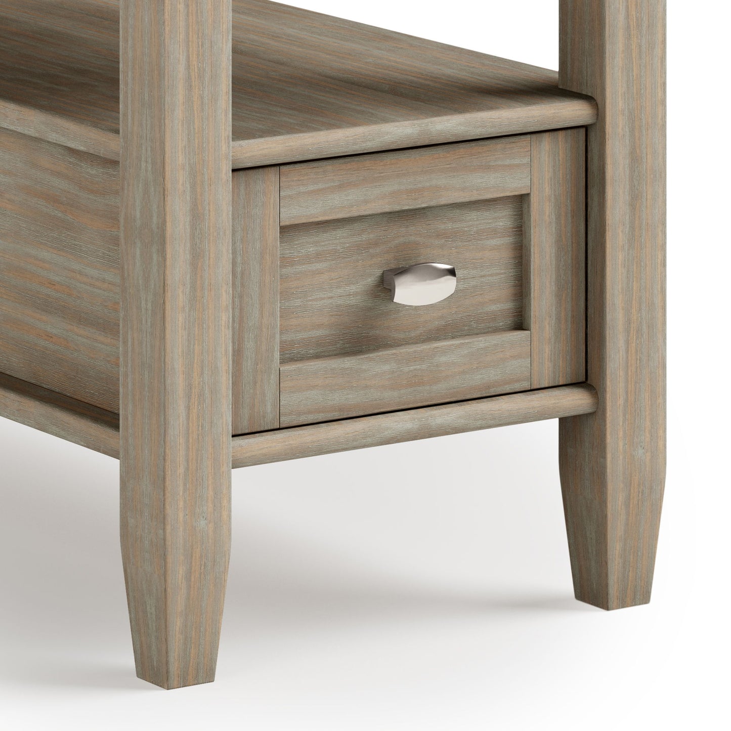 Warm Shaker - Narrow Side Table - Distressed Gray