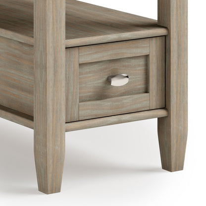 Warm Shaker - Narrow Side Table - Distressed Gray