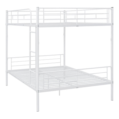 Full Over Full Metal Bunk Bed - White