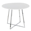 Cosmo - Canary Contemporary Dining Table - Chrome / White