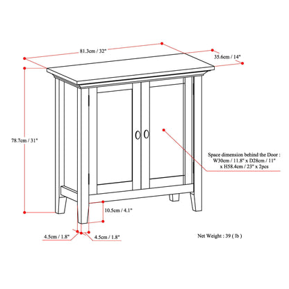 Redmond - Low Storage Cabinet - White