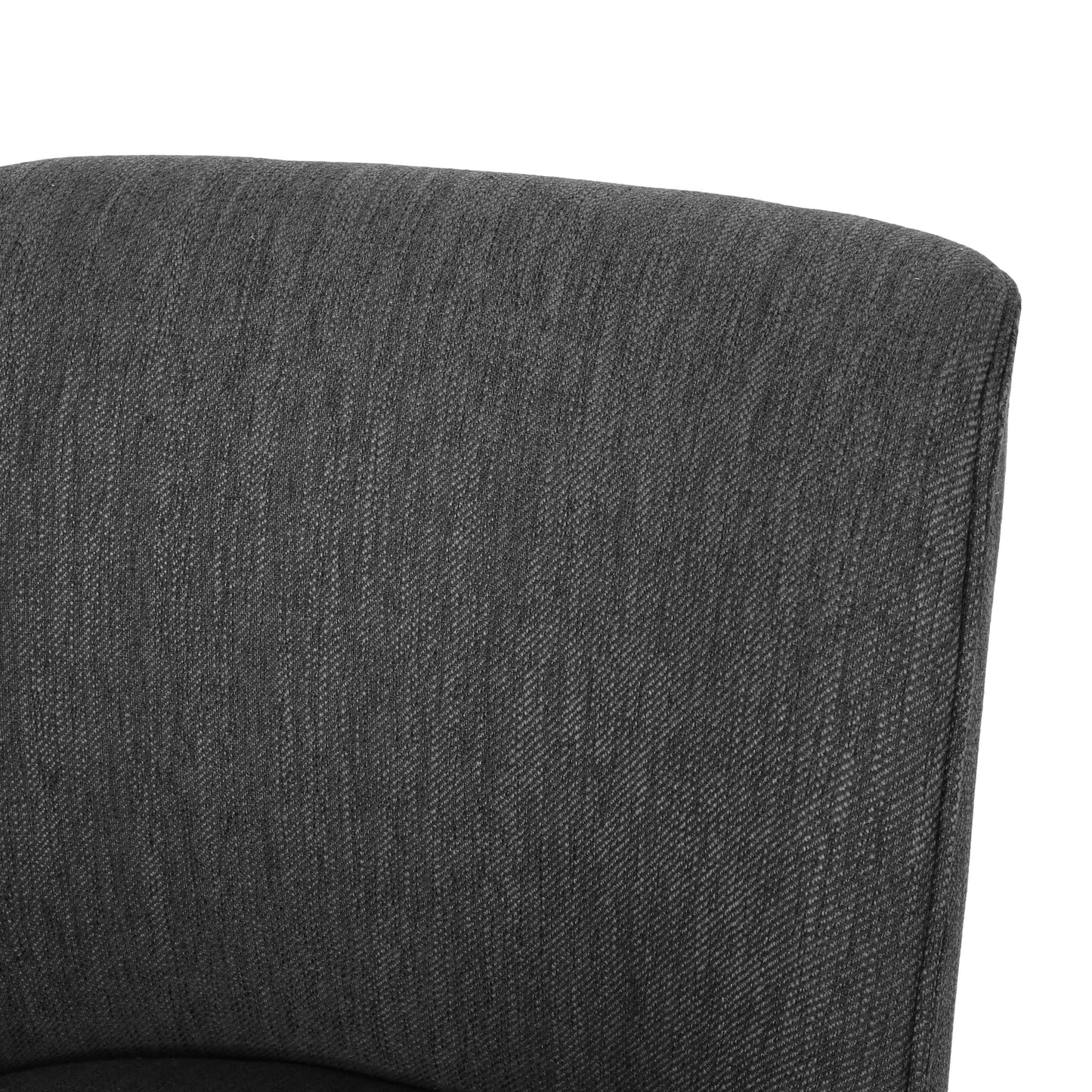 Modern Rustic Dining Chair (Set of 2) With Solid Wood Frame - Charcoal