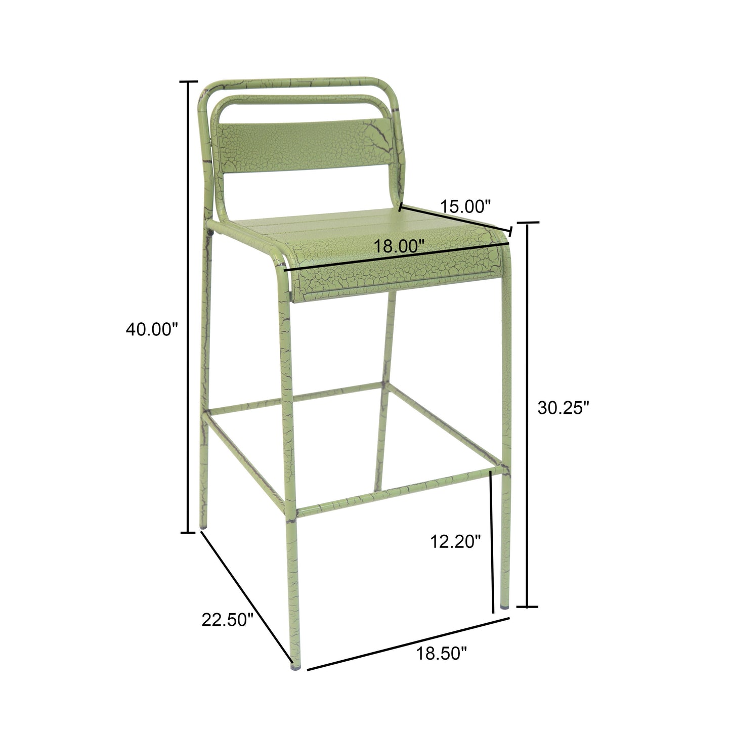 Carmella - Outdoor Barstool (Set of 6) - Green