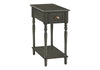 Accent Table, 2 Tier, Storage Drawer, Traditional - Green