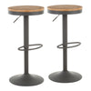 Dakota - Industrial Adjustable Barstool (Set of 2) - Gray
