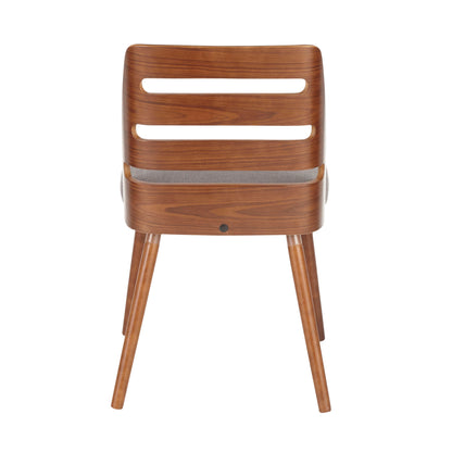 Trevi - Mid-Century Modern Dining / Chair - Walnut / Gray