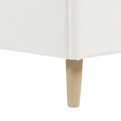 Stockholm - Queen Modern Wavy Headboard Platform Bed - Antique White