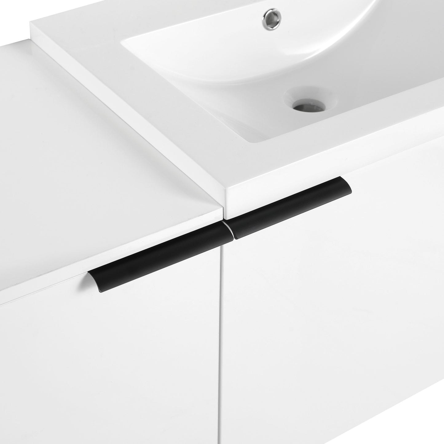 Modern 48" Bathroom Vanity Sink Combo With Spacious Storage - White