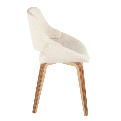 Fabrico - Mid-Century Modern Dining Chair (Set of 2) - Cream / Zebra