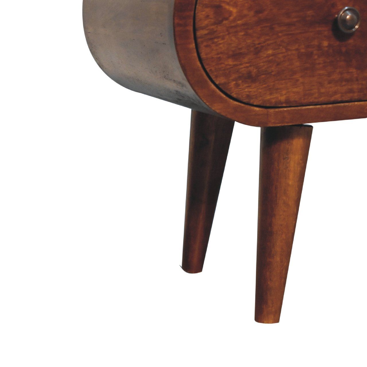 Circular TV Unit - Chestnut