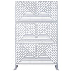 Outdoor & Indoor Privacy Screen Metal Privacy Screen, Freestanding Decorative Privacy Screen For Deck Balcony Patio, Privacy Fence Panels - White
