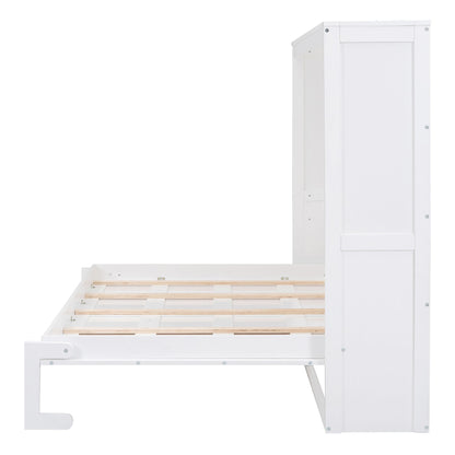Full Size Murphy Wall Bed - White