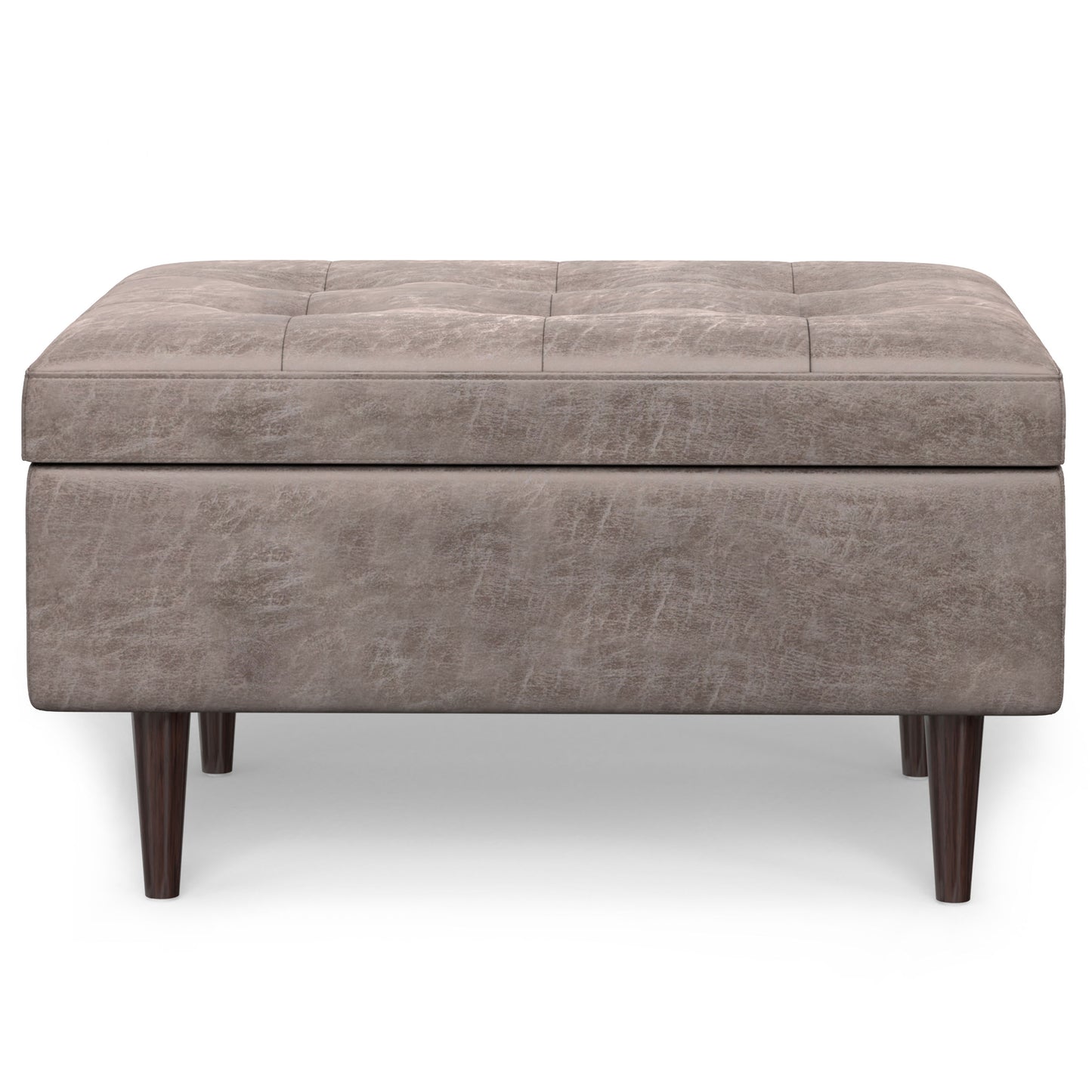 Shay - Mid Century Small Coffee Table Storage Ottoman - Gray